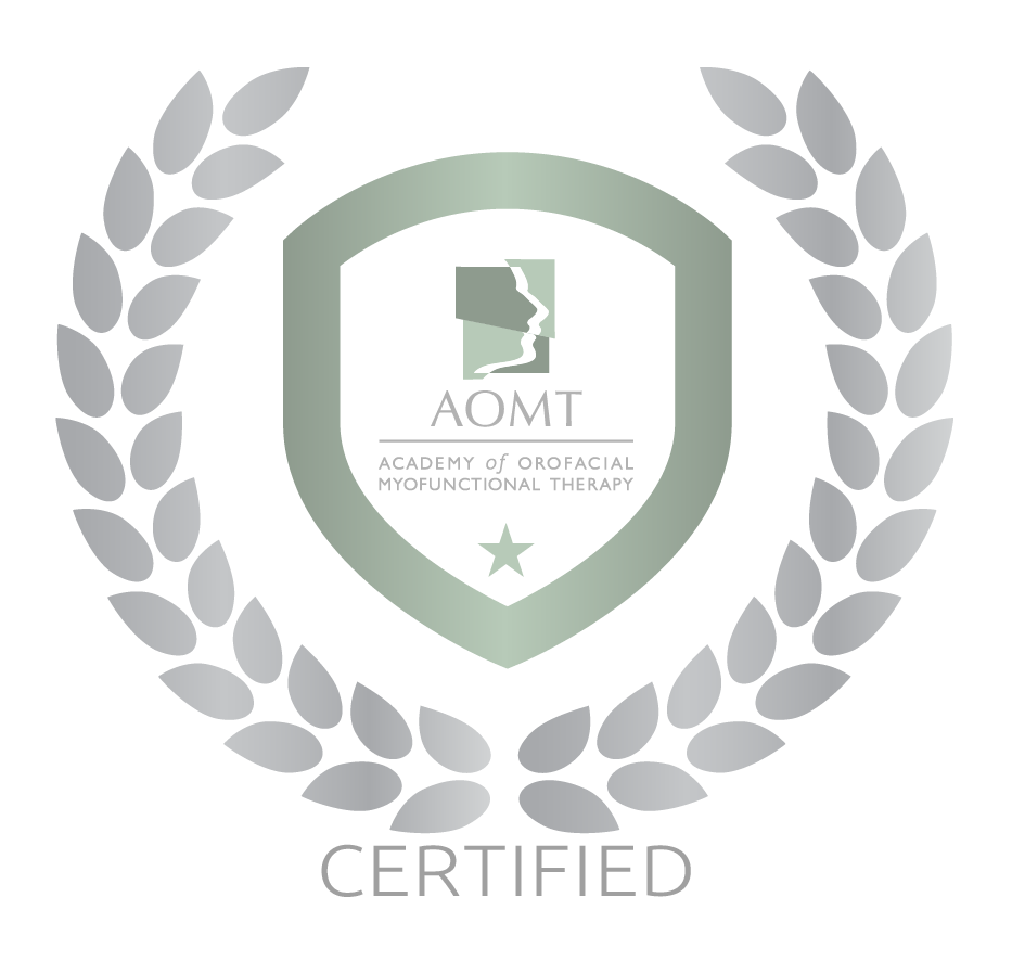Academy of Orofacial Myofunctional Therapy certification badge