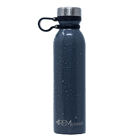 Gray steel REMastered water bottle